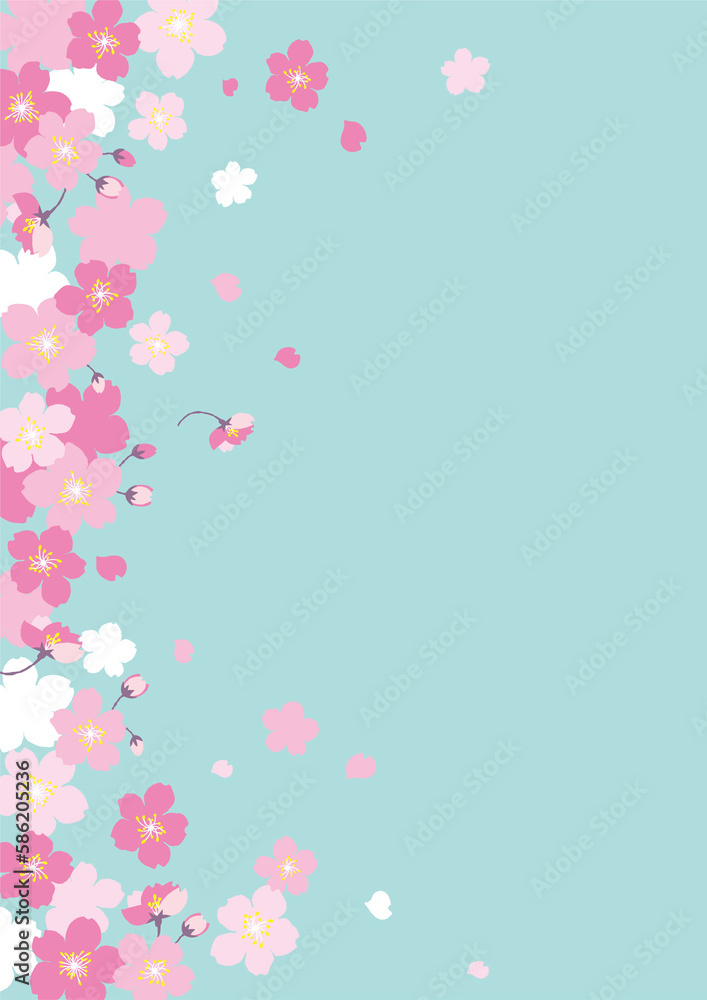 sakura　frame　桜フレーム　ブルー
