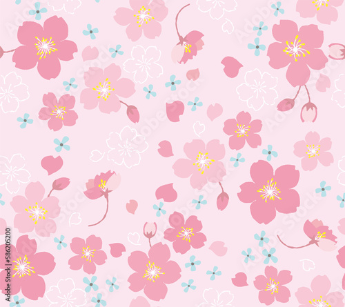 sakura pattarn 桜柄 ピンク
