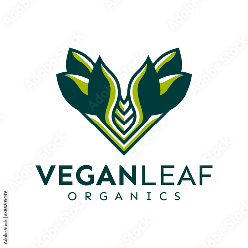 Free Download Minimalist nature leaf letter V logo design - GFXLoad