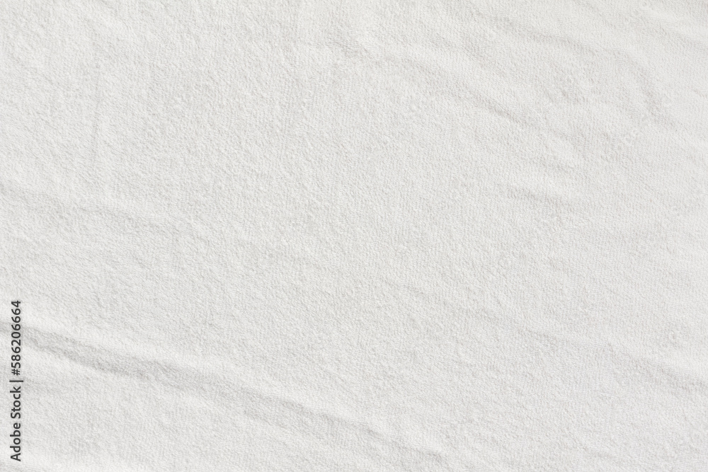 Plain white pile fabric background Plain white pile fabric background