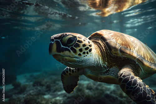 turtle swimming  Generative AI