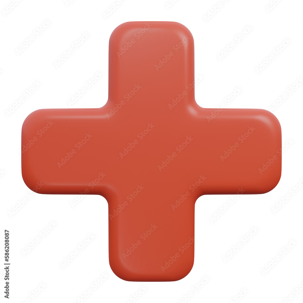 plus sign 3d render icon illustration with transparent background plus sign 3d render icon illustration with transparent background