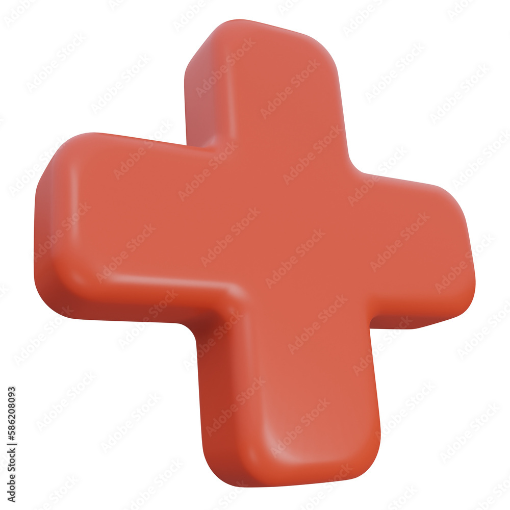 plus sign 3d render icon illustration with transparent background plus sign 3d render icon illustration with transparent background