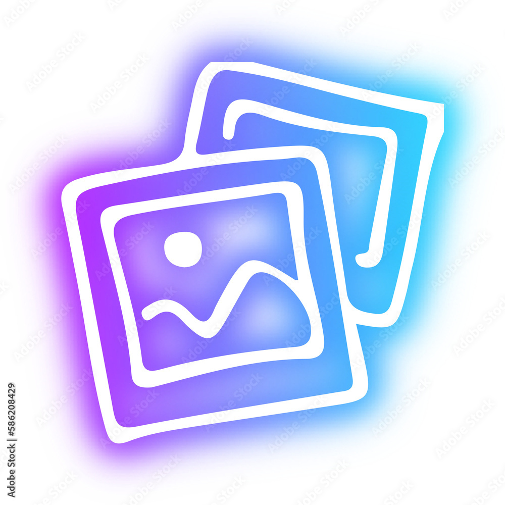 Collection of business icon neon Collection of business icon neon