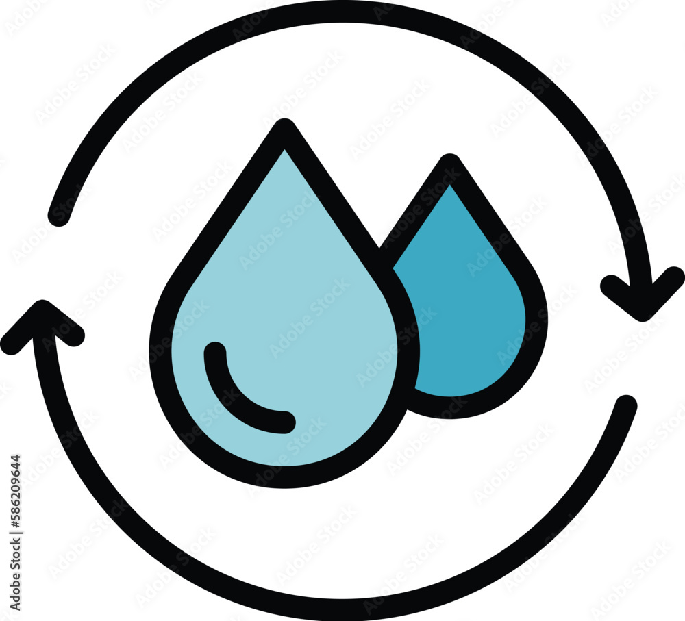 Accessible water icon. Outline Accessible water vector icon for web design isolated on white background color flat