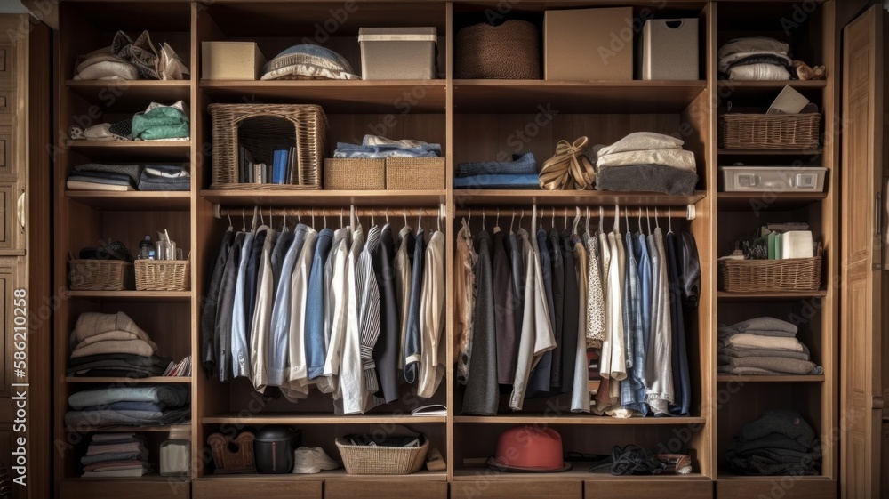 Organized Chaos: Inside a Modern Closet. Generative AI Organized Chaos: Inside a Modern Closet. Generative AI