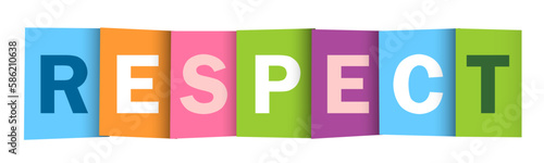 RESPECT colorful vector typography banner