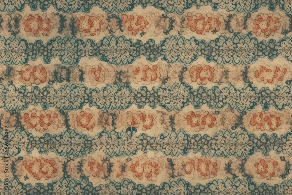 detailed textile pattern in close up created with Generative AI technology