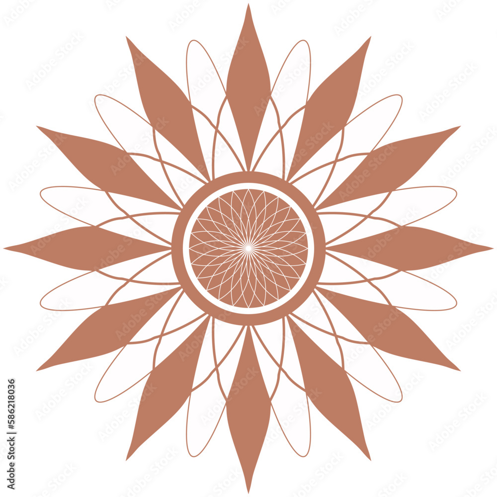 Element Sun, Flower, Mandala. Design Icon Element Sun, Flower, Mandala. Design Icon