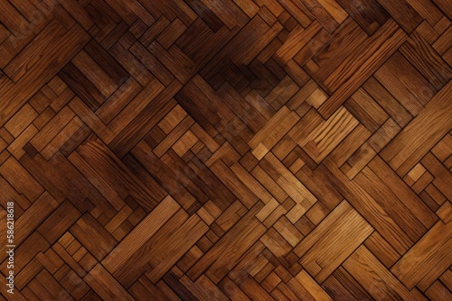Illustration of Wooden Floor Texture Close U created with Generative AI technology