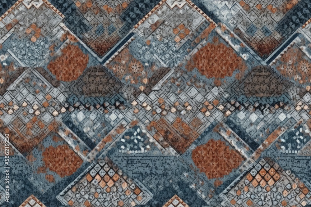abstract square pattern with overlapping shapes created with Generative AI technology abstract square pattern with overlapping shapes created with Generative AI technology