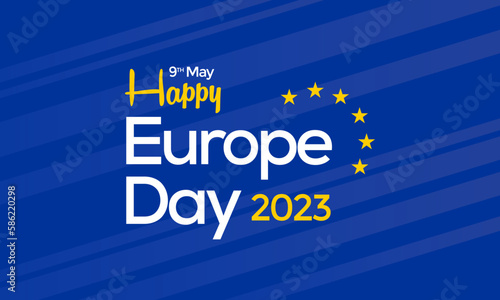 Europe Day is celebrated every year on May 9 to celebrate peace and unity throughout Europe. Vector illustration
