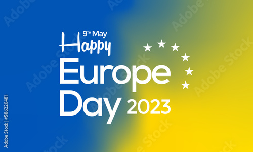 Europe Day is celebrated every year on May 9 to celebrate peace and unity throughout Europe. Vector illustration