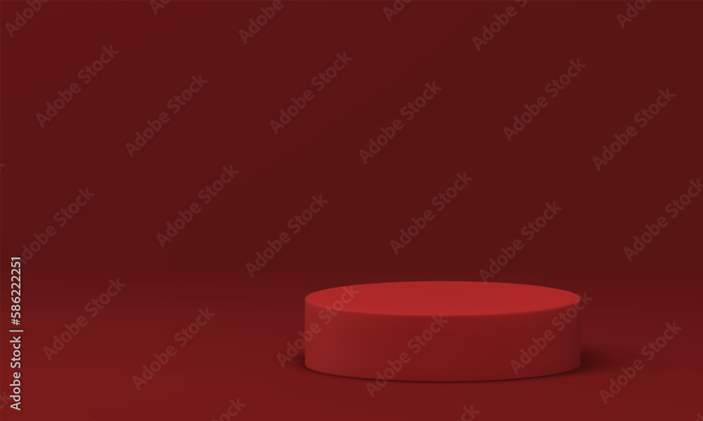 3d podium red cylinder basic foundation for product premium presentation realistic vector 3d podium red cylinder basic foundation for product premium presentation realistic vector
