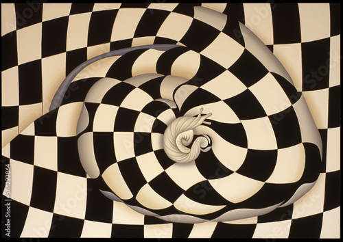 pop art snail created with generative AI technology