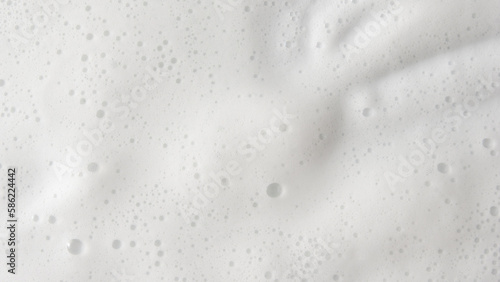 Abstract background white soapy foam texture. Shampoo foam with bubbles