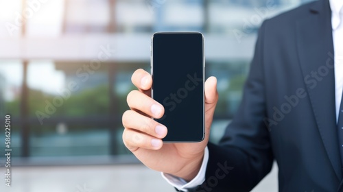 Business man hand holding s...