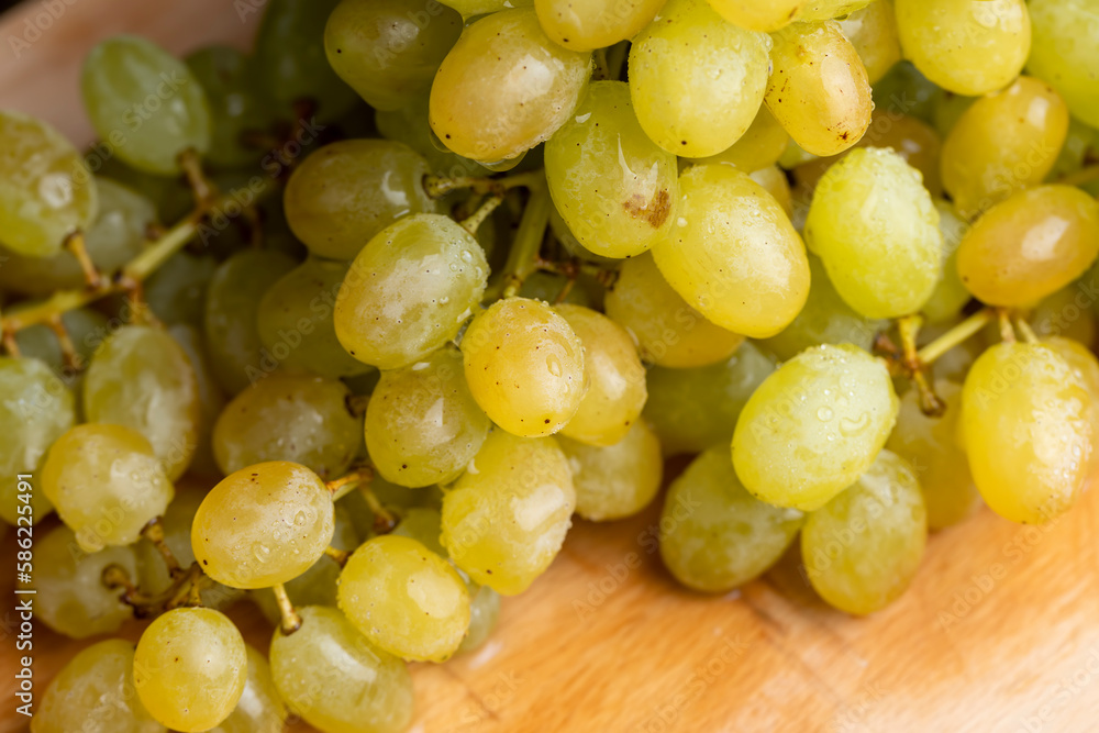 Fresh Sweet washed green grapes Fresh Sweet washed green grapes