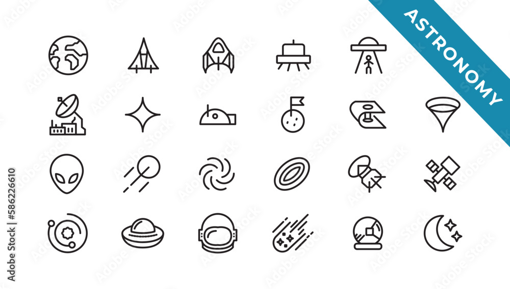 space and planet Vector Line Icons, thin line style.Contains such Icons as space, planet, alien, solar, astronaut, technology, space travels, stars, exploration And Other Elements space and planet Vector Line Icons, thin line style.Contains such Icons as space, planet, alien, solar, astronaut, technology, space travels, stars, exploration And Other Elements