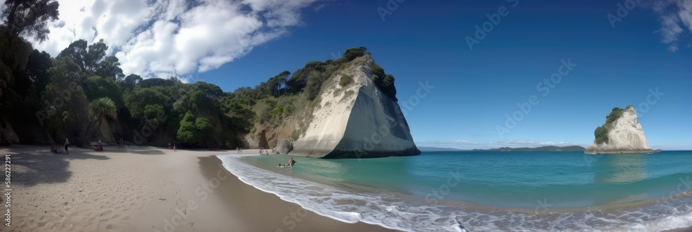 panorama of island, generative AI