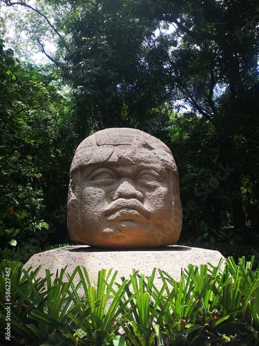 OLMEC HEAD IN MEXICO