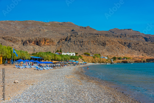 Summer day at Zakros beach at Crete, Greece photo