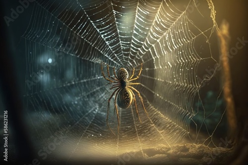 spider in spider web, generative AI