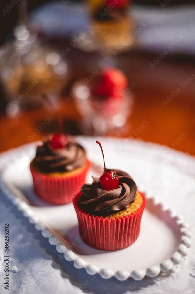 cupcakes with cherry cupcakes with cherry