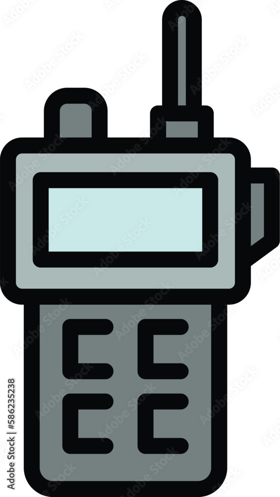 Safari walkie talkie icon. Outline Safari walkie talkie vector icon for web design isolated on white background color flat Safari walkie talkie icon. Outline Safari walkie talkie vector icon for web design isolated on white background color flat