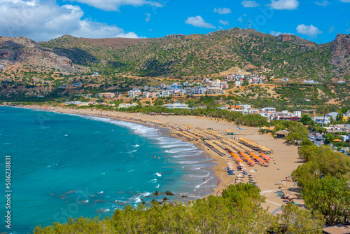 Pachia Ammos beach at the Greek town Palaiochora