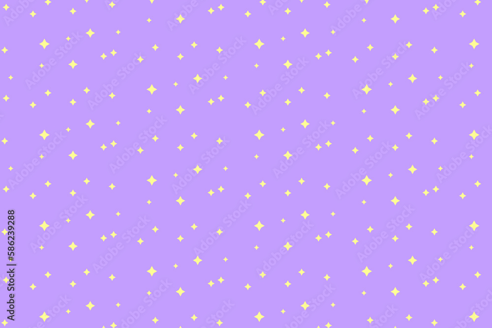 Obraz premium stars sparkling background wallpaper beauty girl purple cute kawaii style template design illustration