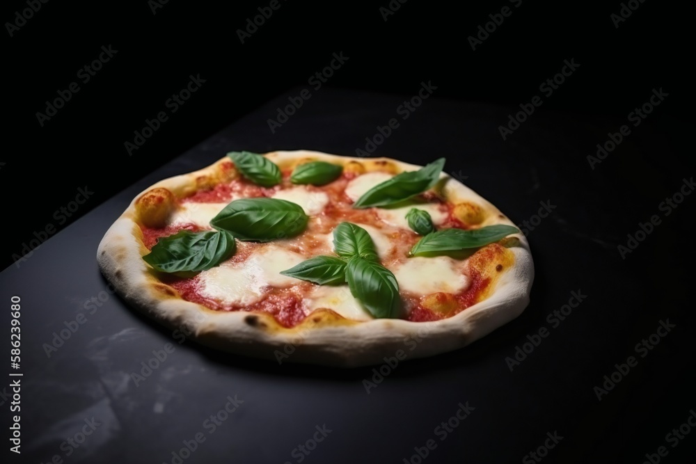 Margherita pizza with basil Margherita pizza with basil