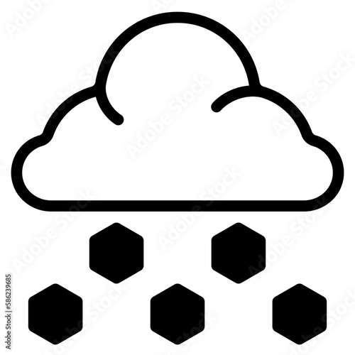 hail solid line icon