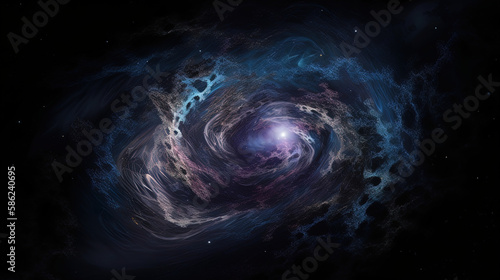 Exploring the unknown. Representation of the galaxy with stars and nebulae