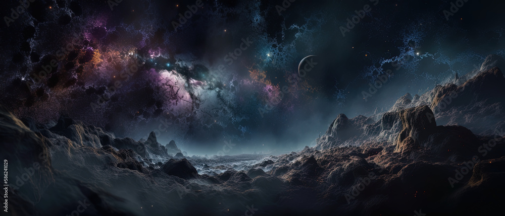 Vast reaches of outer space, creating an amazing 3D universe of planets and stars