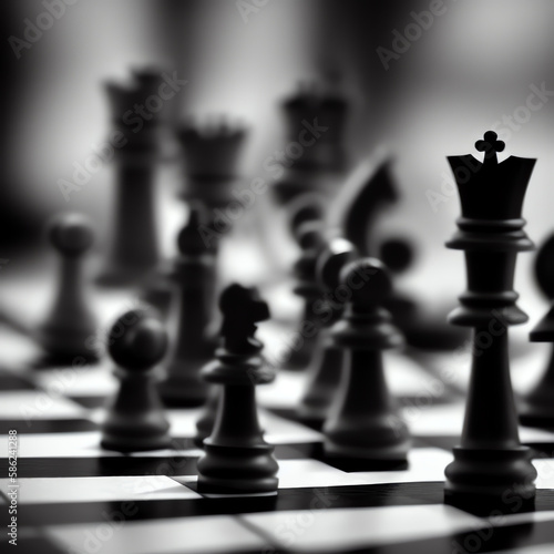 chess pieces on the board