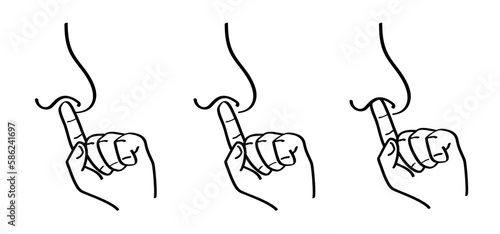 Stop, do not pick nose, dirty conduct. No picking your nose Snot or illness. Cartoon vector icon or pictogram. Bad and disgusting habit or dirty behavior. Picks his nose with his finger