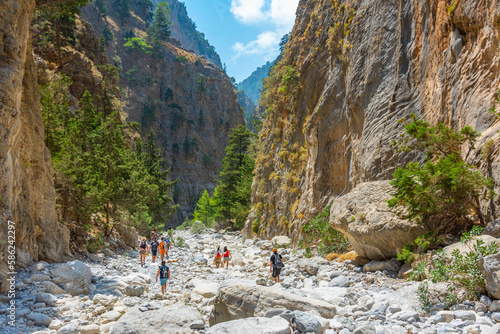 Samaria gorge at Greek island Crete photo