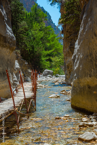 Фотография Iron Gates at Samaria gorge at Greek island Crete