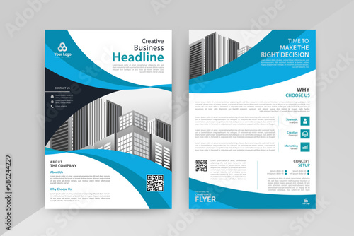 An organized diagram featuring important business information and persuasive text, perfect for any advertising campaign with Blue Color