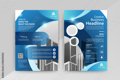 An organized diagram featuring important business information and persuasive text, perfect for any advertising campaign with Blue Color