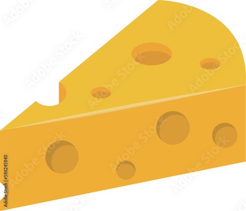 a slice fresh cheese yellow 