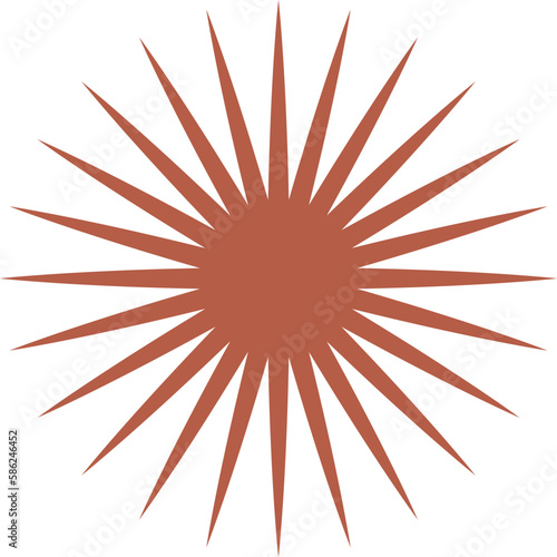 Sun, mandala, Flower element. Design icon