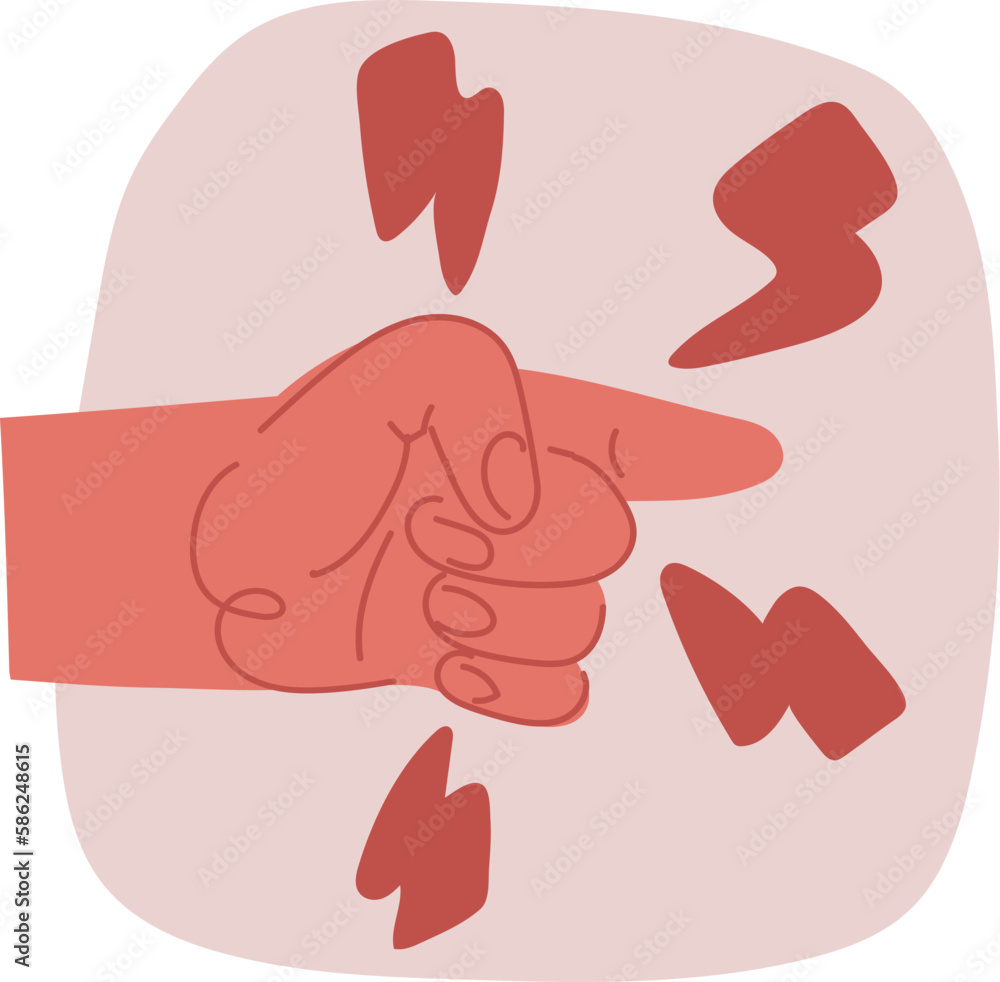 Vector illustration of hand point to by fore finger, ingex. Icon pointer. Vector illustration of hand point to by fore finger, ingex. Icon pointer.