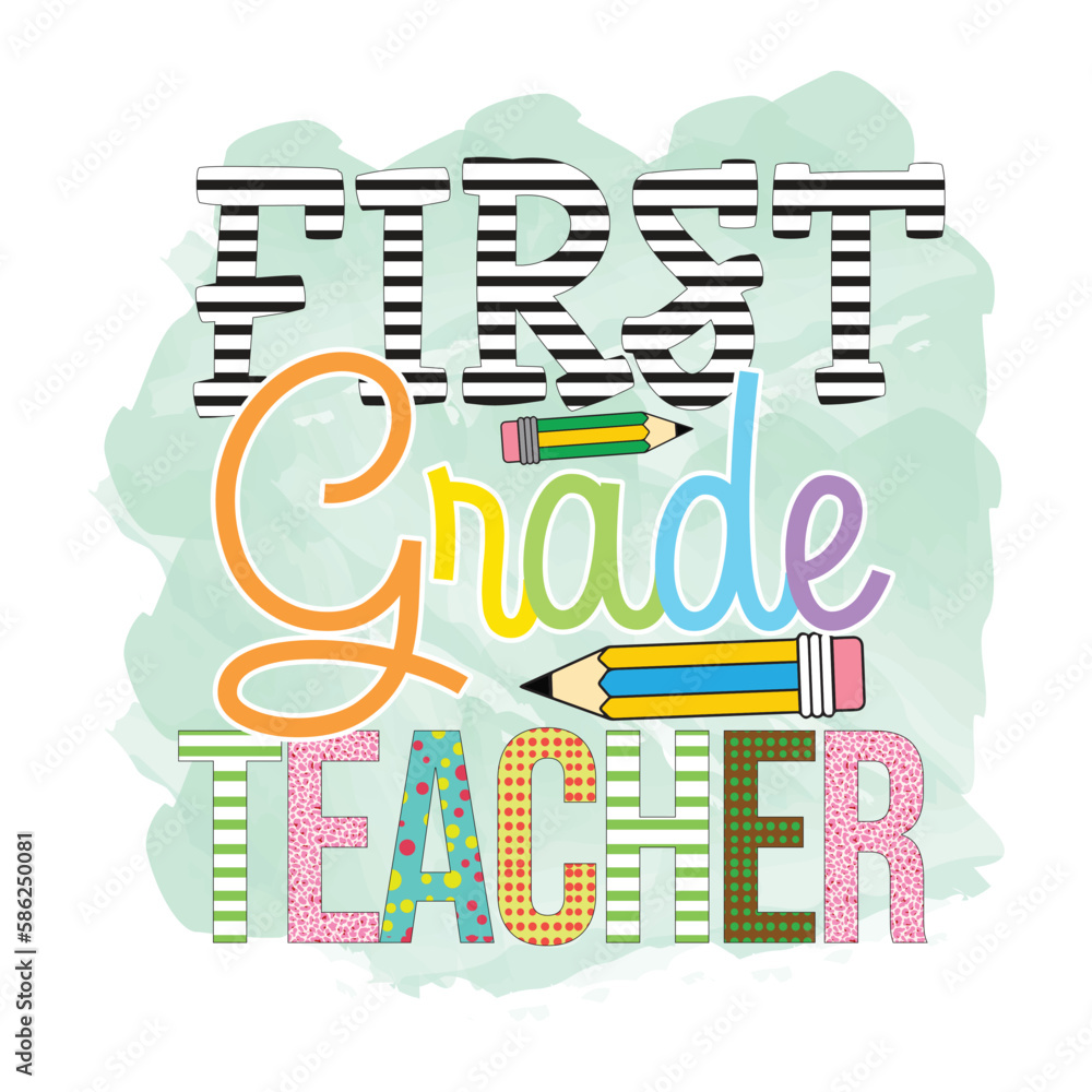 Obraz premium Teacher Sublimation Design