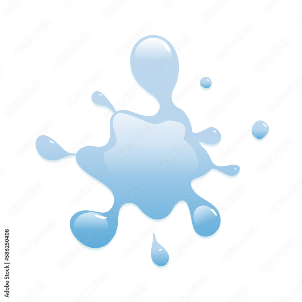 a drop of water falling on a white background. Isolated splash, vector illustration a drop of water falling on a white background. Isolated splash, vector illustration