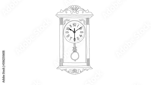 png graphic illustration of a pendulum clock