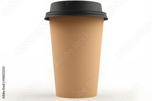 Brown Paper Cup Isolated On White Background