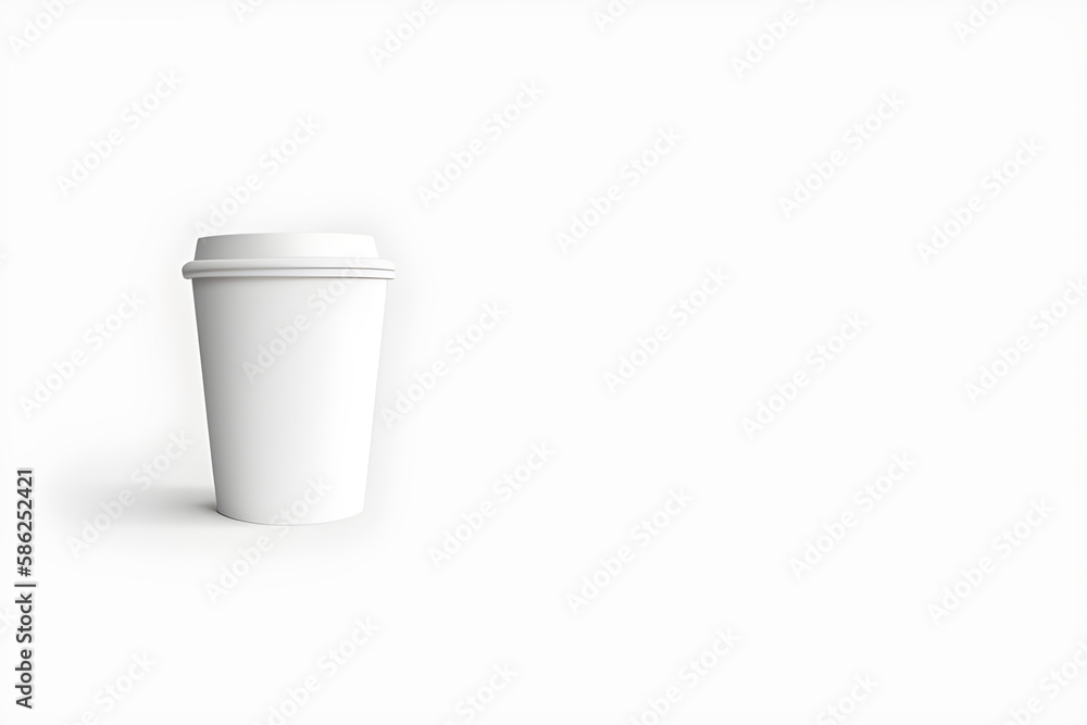 White Paper Cup Isolated On White Background White Paper Cup Isolated On White Background
