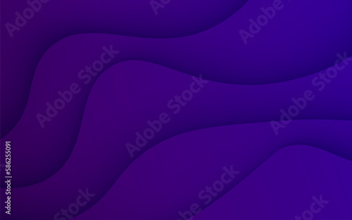 Multi layers purple texture 3D papercut layers in gradient vector banner. Abstract paper cut art background design for website template. Topography map concept or smooth origami paper cut